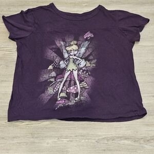 Disney Shirt Womens 3X Purple Tinkerbell Fairy Princess 90s Y2K Graphic Tee